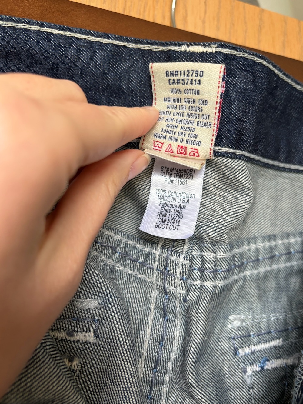 True Religion Men's Blue Boot Cut Jeans 38x32 - Picture 6 of 7